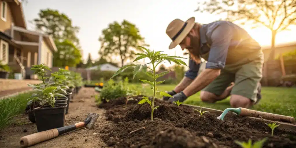 Planting Cannabis in an Outdoor Garden