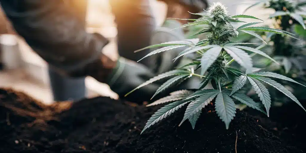 Transplanting a Flowering Cannabis Plant