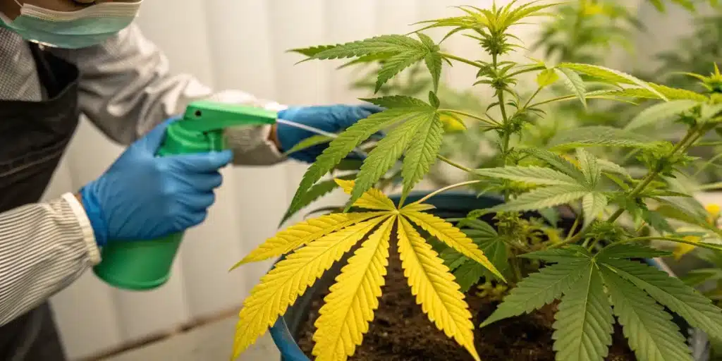 Treating Cannabis Plants with Yellow Leaves