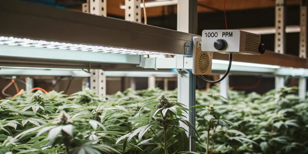 1000 PPM CO2 Monitor for Indoor Cannabis Growing