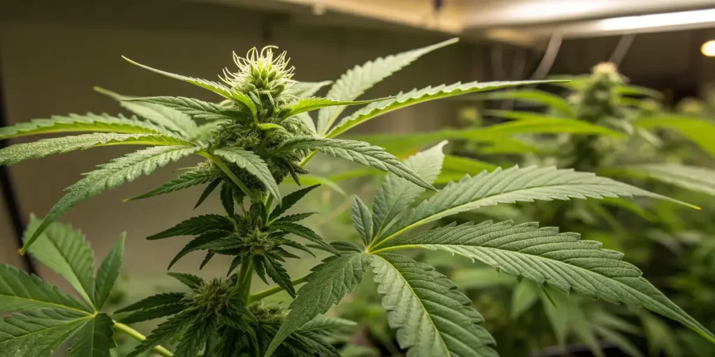 Cannabis Plant in Early Flowering
