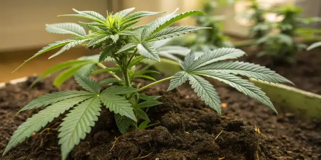 Cannabis Plant in the Vegetative Growth Stage