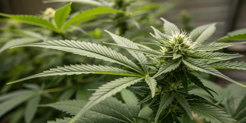 Healthy Cannabis Plant in the Flowering Stage