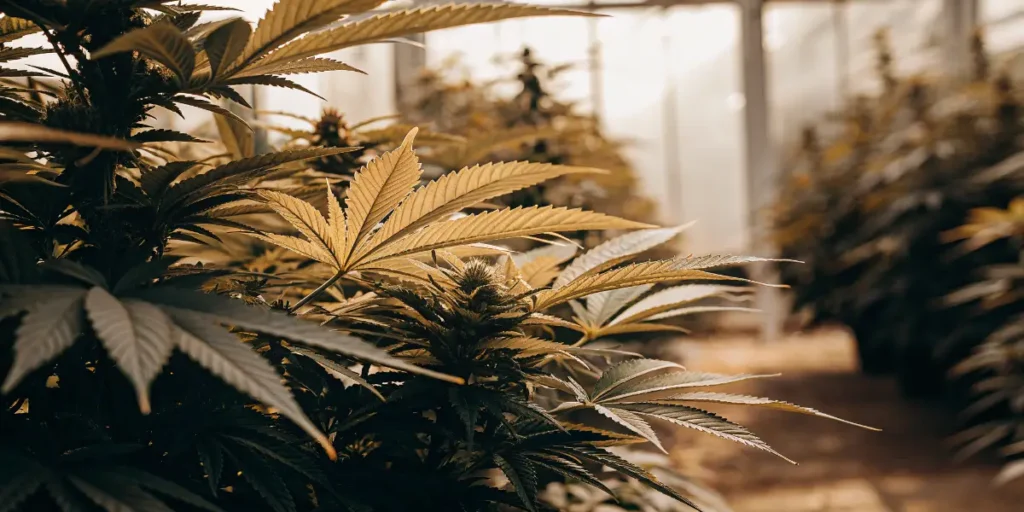 Outdoor Cannabis Plants in Sunlight