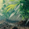 Watering a Cannabis Plant in Soil